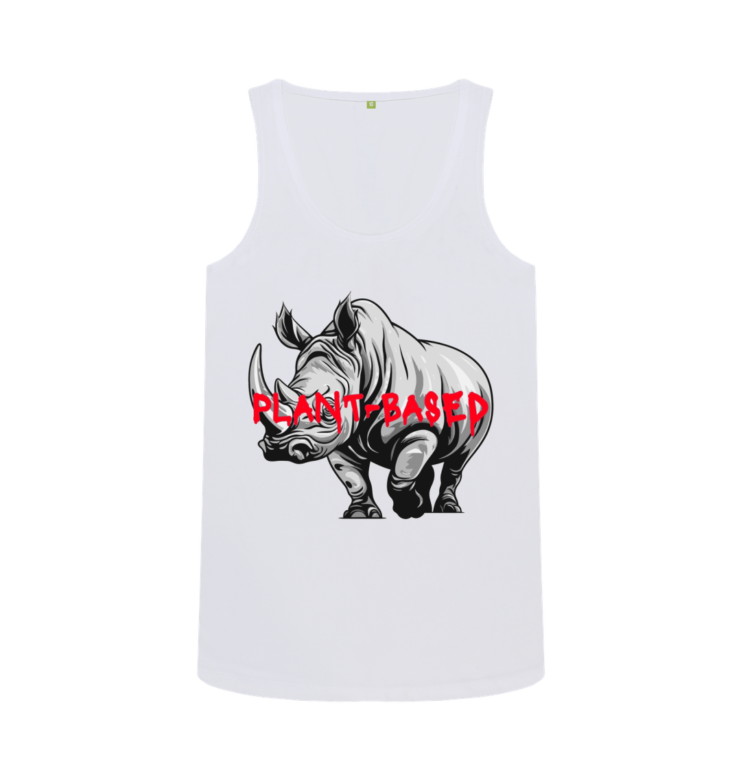 White Women's \"Plant-Based Rhino\" Tank