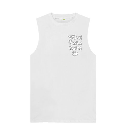 White Men's \"PLANTBASEDGAINSCO\" Original Tank