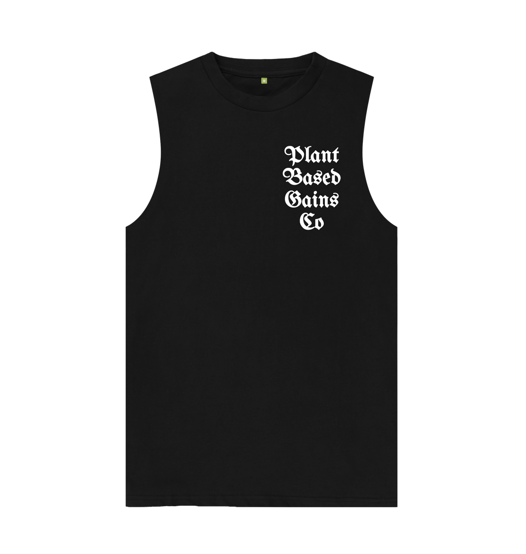 Black Men's \"PLANTBASEDGAINSCO\" Original Tank