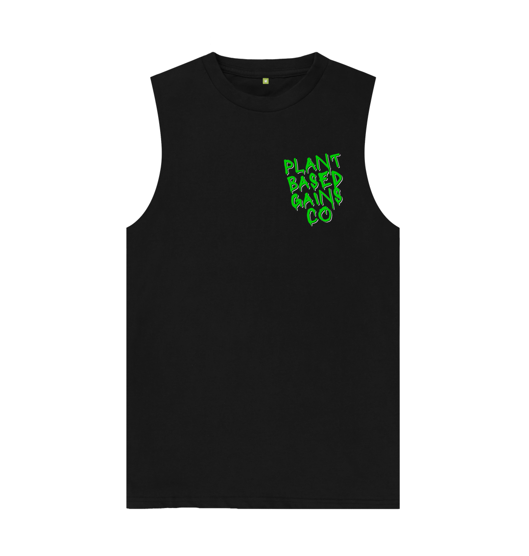 Black Men's \"Powered By Plants\" Tank