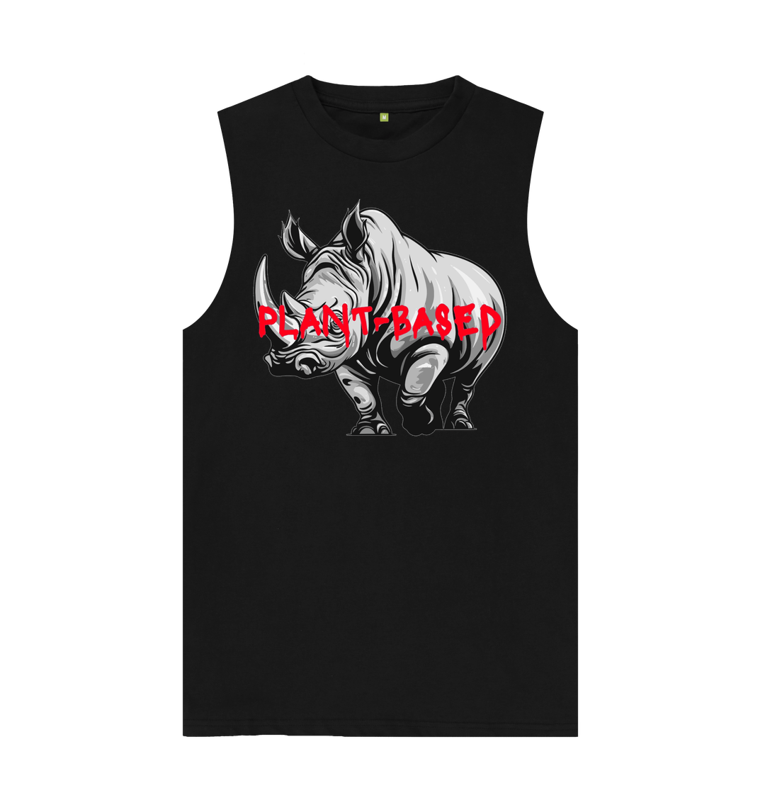 Black Men's \"Plant-Based Rhino\" Tank